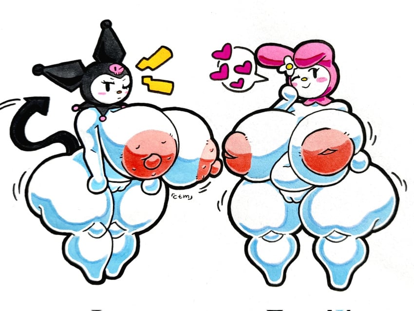 big_ass big_breasts big_nipples chubby_female huge_ass huge_breasts kuromi mr.ctm my_melody onegai_my_melody pink_nipples puffy_nipples sanrio shortstack