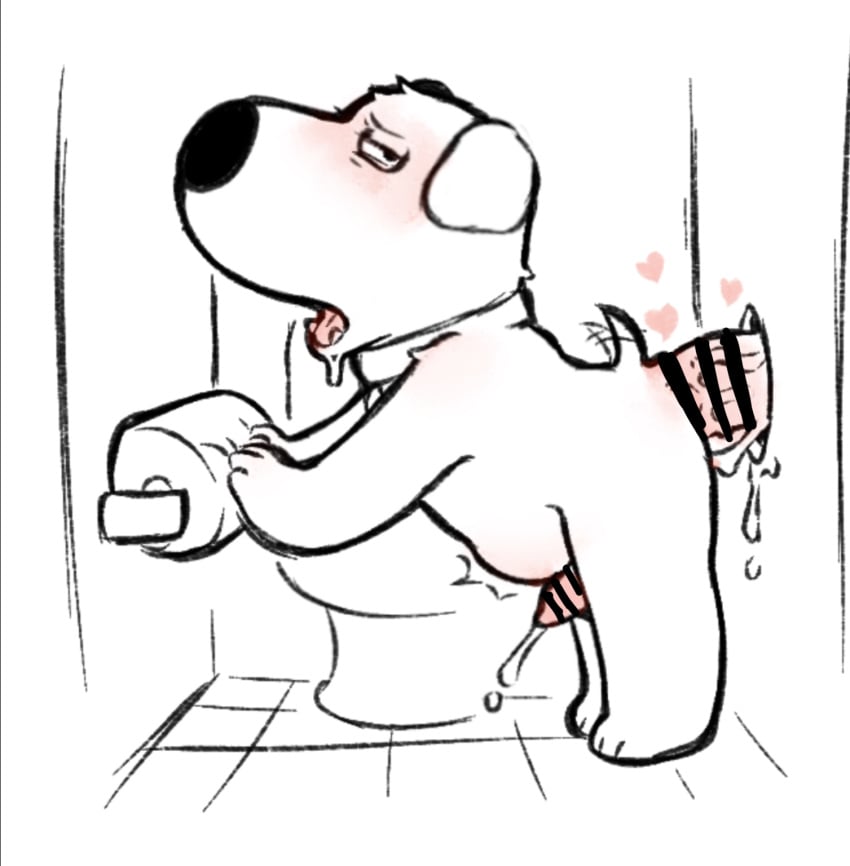 anal animal_genitalia animal_penis anonpupb anthro balls bathroom beastiality big_penis blush bodily_fluids brian_griffin canid canine canine_genitalia canine_penis canis censor_bar censored collar collar_only domestic_dog duo family_guy genital_fluids genitals half-closed_eyes hi_res looking_back looking_pleasured male male/male mammal narrowed_eyes nude open_mouth penis precum public_restroom restroom_stall saliva solo_focus stomach_bulge tail tail_motion tailwag toilet toilet_paper vein veiny_penis yaoi