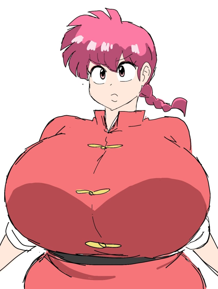 big_breasts breasts female huge_breasts momiji_(artist) pink_hair ranma-chan ranma_1/2 ranma_saotome tagme twitter_link