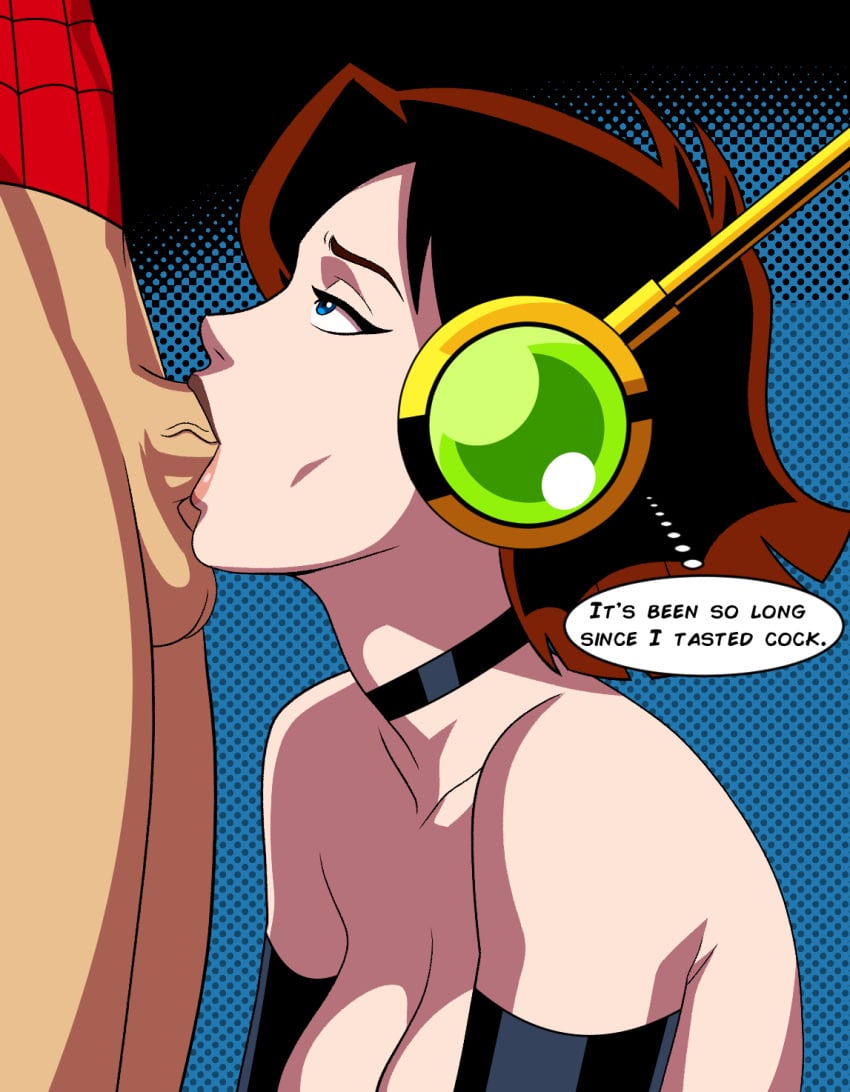 1boy 1girls blowjob cock_hungry deepthroat marvel marvel_comics partial_male spider-man the_avengers:_earth's_mightiest_heroes wasp_(earth's_mightiest_heroes) wasp_(marvel)