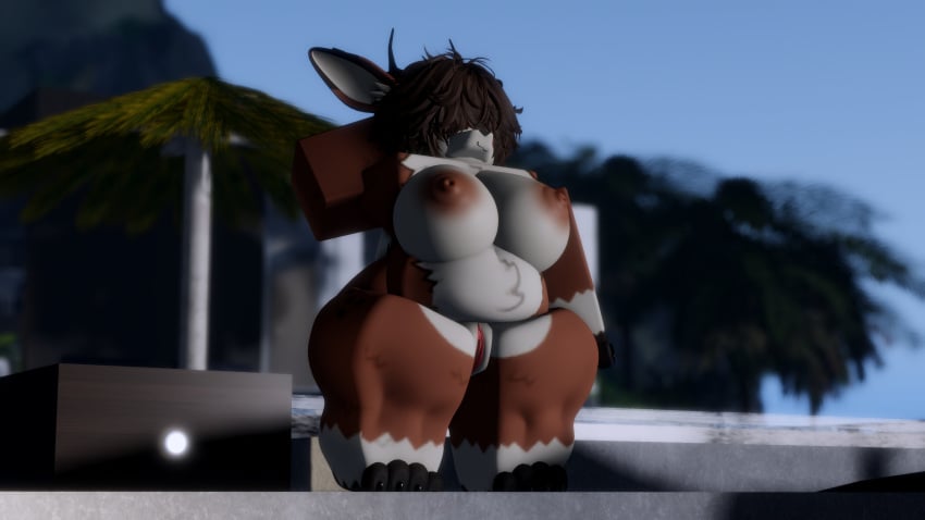 3d blurred_background chubby_female deer deer_girl female_only furry furry_only nekomaniaa nude_female roblox roblox_avatar robloxian self_upload tagme