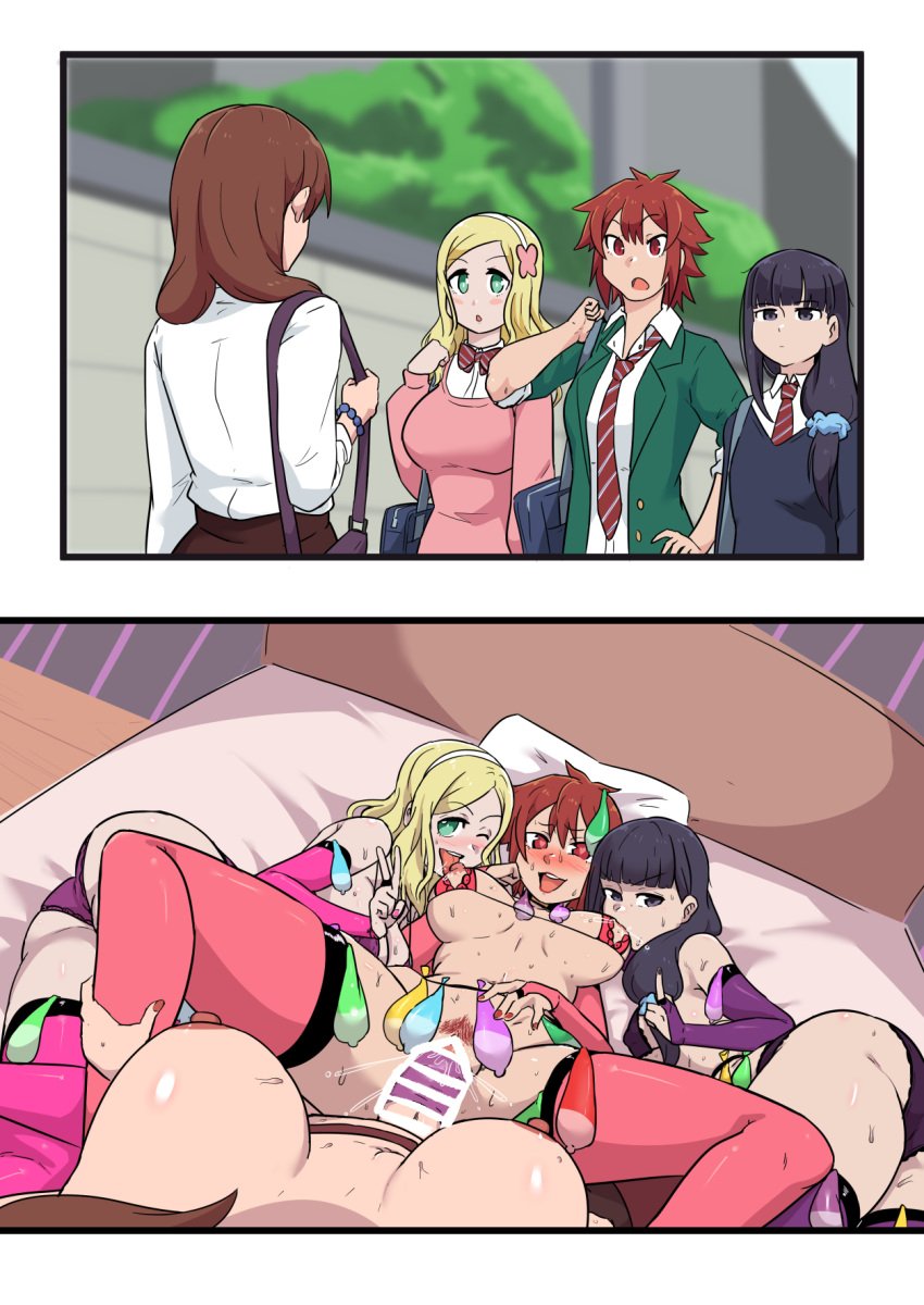 1futa 2koma 3girls aizawa_tomo alternate_version_available areolae big_breasts big_penis black_hair blonde_hair bottomless breasts carol_olston censored cheating clitoris clothed clothing colored colored_nails condom condom_accessories condom_on_penis cucked_by_futa cuckold dialogue erection faceless faceless_character faceless_futa female filled_condom filled_condoms futa_on_female futadom futanari green_eyes hands_on_legs harem heart-shaped_pupils human instant_loss instant_loss_2koma intersex licking_nipples light-skinned_female light-skinned_futa light_skin lingerie long_hair middle_finger misuzu_gundou mostly_nude netorare nipples ntr penis pubic_hair pussy red_eyes red_hair safe_sex sex spread_legs string_bra sucking_nipples textless textless_version thighhighs threesome tie tomboy tomo-chan_wa_onna_no_ko ukaya_masaru_mx unseen_futa_face used_condom v vaginal_penetration vaginal_sex