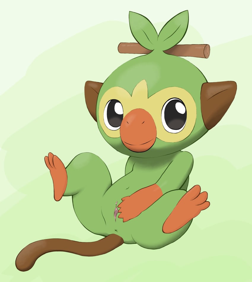 1girls 2019 3_toes anus ass feet female female_only feral flat_chest fur furry furry_only grookey hi_res looking_at_viewer mammal monkey nintendo no_nipples nude pokémon_(species) pokemon presenting presenting_pussy primate pussy sadieyule simple_background smile soles solo spread_pussy spreading tail thick_thighs video_games wide_hips