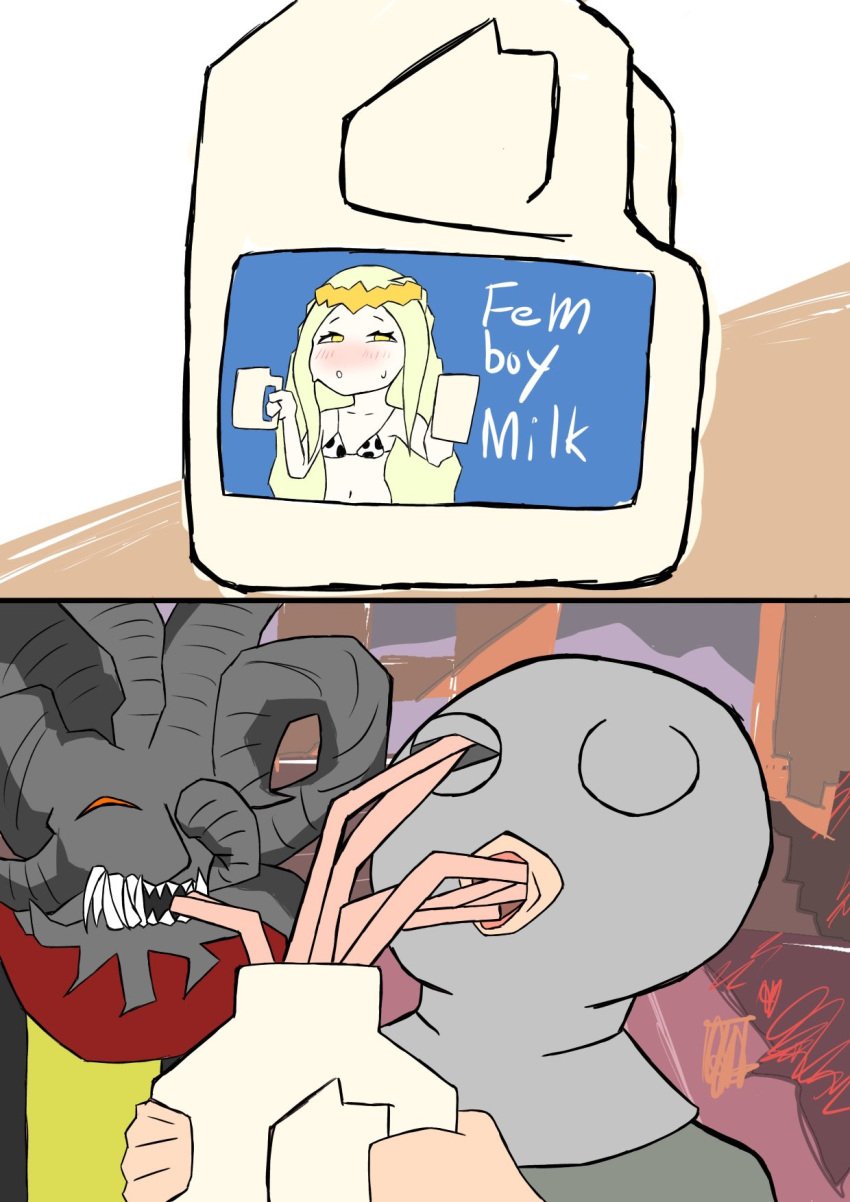 cum cum_drinking cum_swallow drinking_cum drinking_from_eye elden_ring femboy femboy_milk fromsoftware miquella mohg_lord_of_blood prisoner_(elden_ring) shadow_of_the_erdtree