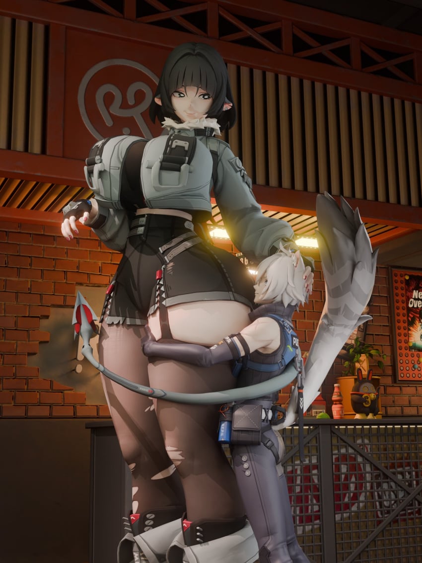 breast_expansion decodec expansion female giantess height_difference huge_breasts jane_doe_(zenless_zone_zero) large_breasts larger_female seth_lowell smaller_male thick_thighs zenless_zone_zero