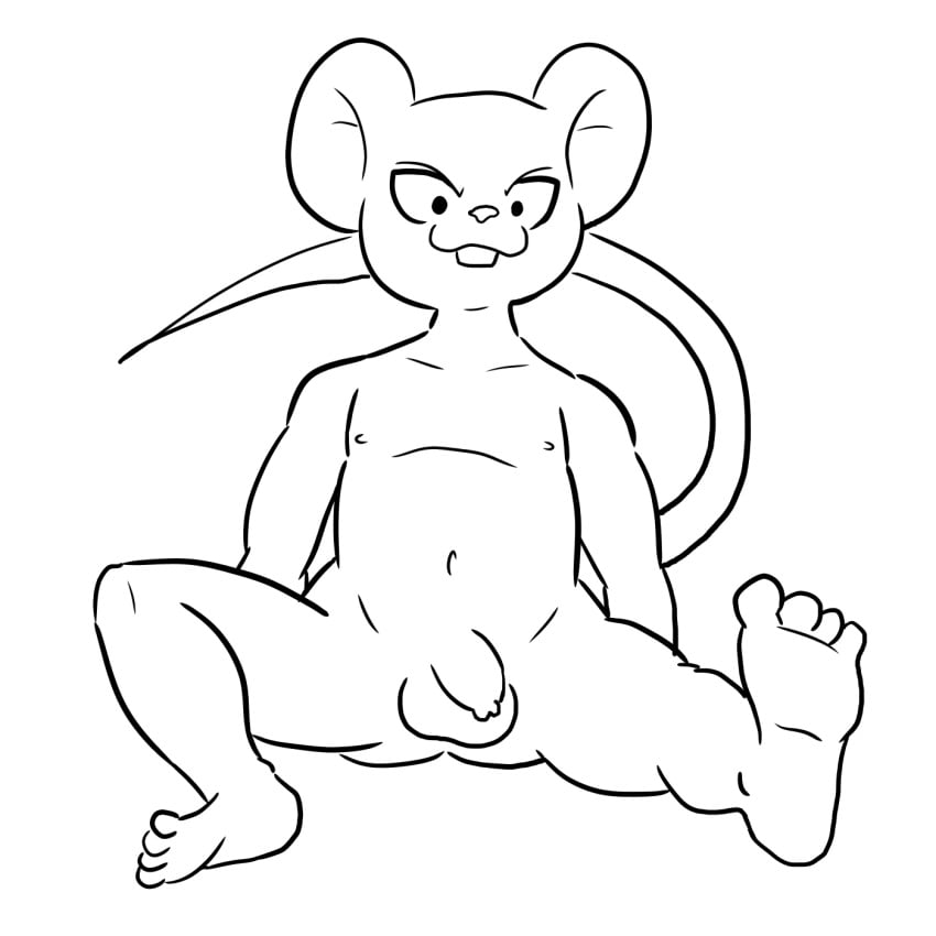 animated anthro balls becoming_erect boner dragon_ball dragon_ball_super erection flaccid hi_res humanoid_penis male male_only mammal monochrome mouse nude penis quitela rodent simple_background sitting solo tailwag uncut unknown_artist