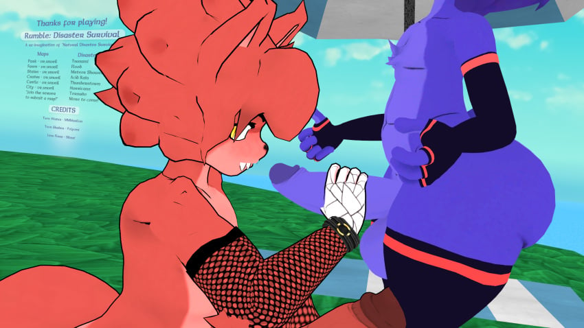 bonnie_(fnaf) femboys fexa fexa_(cryptia) fishnet_armwear fuckmeat_vr masturbating_to_person stroking_cock thick_ass thick_thighs vrchat vrchat_avatar