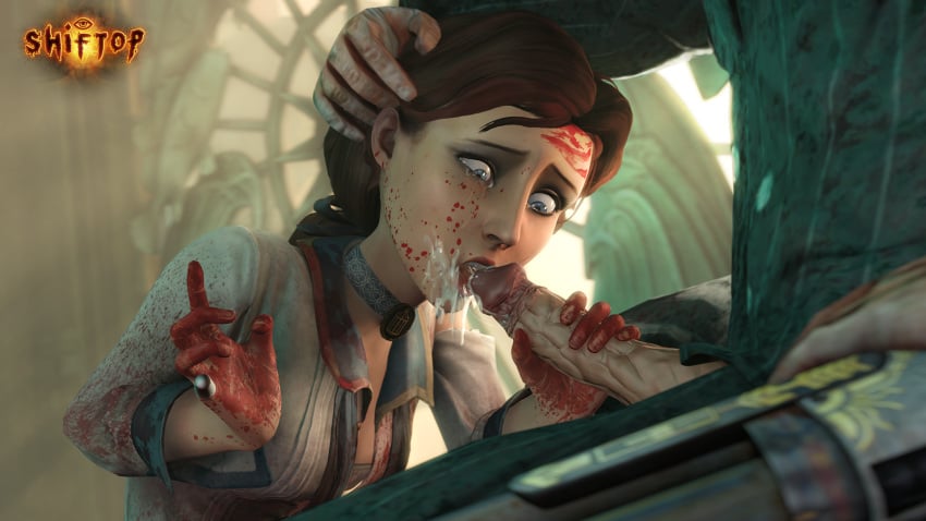 3d bioshock bioshock_infinite blood cum cum_in_mouth elizabeth_comstock facial facial_cum facial_cumshot female penis rape rapture_(bioshock) shiftop source_filmmaker splicer