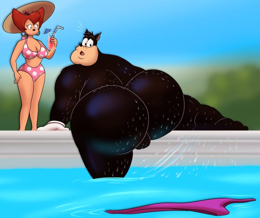 ass balls disney goof_troop peg_pete pete_(disney) peter_pete_sr. pool smallfryspy