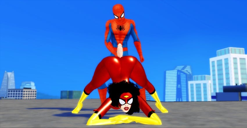 ass_focus female jessica_drew marvel marvel_comics peter_parker pof3445 sims4 spider-man spider-man_(series) spider-woman spider-woman_(jessica_drew) the_sims_4