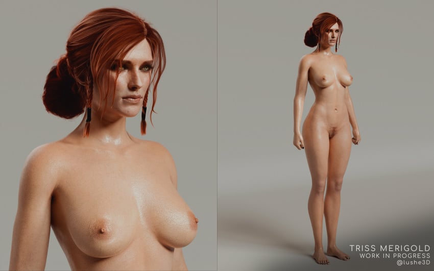 1girls 2025 3d areolae black_nail_polish black_toenail_polish breasts character_sheet clitoral_hood completely_nude completely_nude_female eyeshadow female female_only female_pubic_hair freckles freckles_on_face ginger_hair long_hair lushe3d medium_breasts nail_polish nipples nude nude_female painted_nails preview pubic_hair pussy red_hair reference_sheet simple_background solo the_witcher_(series) the_witcher_3:_wild_hunt toenail_polish triss_merigold vulva wide_hips wip yellow_eyes
