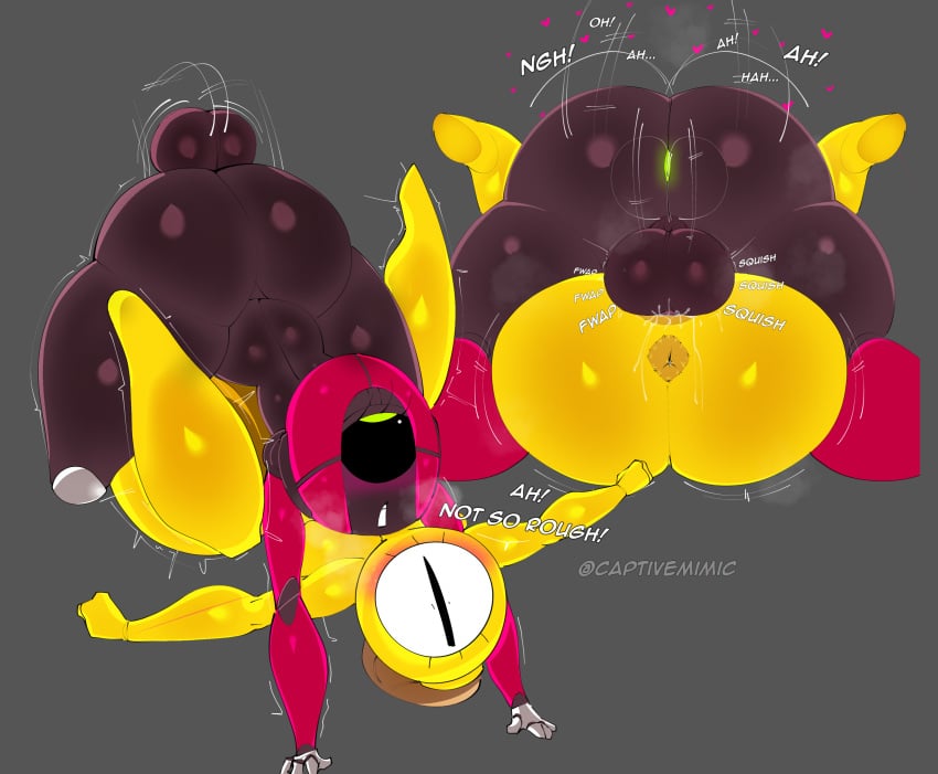1_eye 1futa 1girls 2girls anus ass ass_focus asshole balls big_breasts black_eyes bomb bomb_humanoid breast_grab breasts breasts_out captivemimic cum dick dickgirl dominant dominant_female domination futa_on_female futa_with_female futanari futanari_penetrating green_nipples green_tongue mating_press naked naked_female oc orange_nipples original_character precum pussy pussy_juice red_body robot robot_girl robot_humanoid sex side_view sideboob testicles text thick_thighs titjob vagina vaginal_penetration vaginal_sex yellow-skinned_female yellow_body yellow_pussy