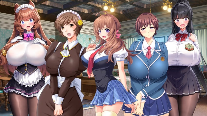 13cm 5girls abel_howlicia akagi_rio bed bedroom blue_eyes blush blushing breasts clothed_female conversation derauea emblem enormous_breasts enormous_tits female female_only flower fukunaga_koharu game_cg gigantic_breasts gigantic_tits huge_breasts huge_tits hyper_breasts hyper_tits inami_mashiro ishihara_souka kyonyuu_reijou_mc_gakuen long_hair lune maid maid_headdress maid_outfit maid_uniform married_female massive_breasts massive_tits mature_female milk_factory mochizuki_nozomu momina_chichizaki motto!_haramase!_honoo_no_oppai_isekai_ero_mahou_gakuen! motto!_haramase!_honoo_no_oppai_isekai_oppai_bunny_gakuen! motto!_haramase!_honoo_no_oppai_isekai_oppai_maid_gakuen! motto!_haramase!_honoo_no_oppai_isekai_oppai_meido_gakuen! necktie necktie_between_breasts nonomiya_momoko ole-m purple_eyes rose_(flower) saimin_class school_skirt school_uniform schoolgirl schoolgirl_uniform shimai_tsuma_3 short_hair skyhouse sleepover sleepover_party super_breasts super_tits surprised surprised_face talking teenage_girl teenager tits werewolf_girl wife window wives wolf_ears yellow_eyes