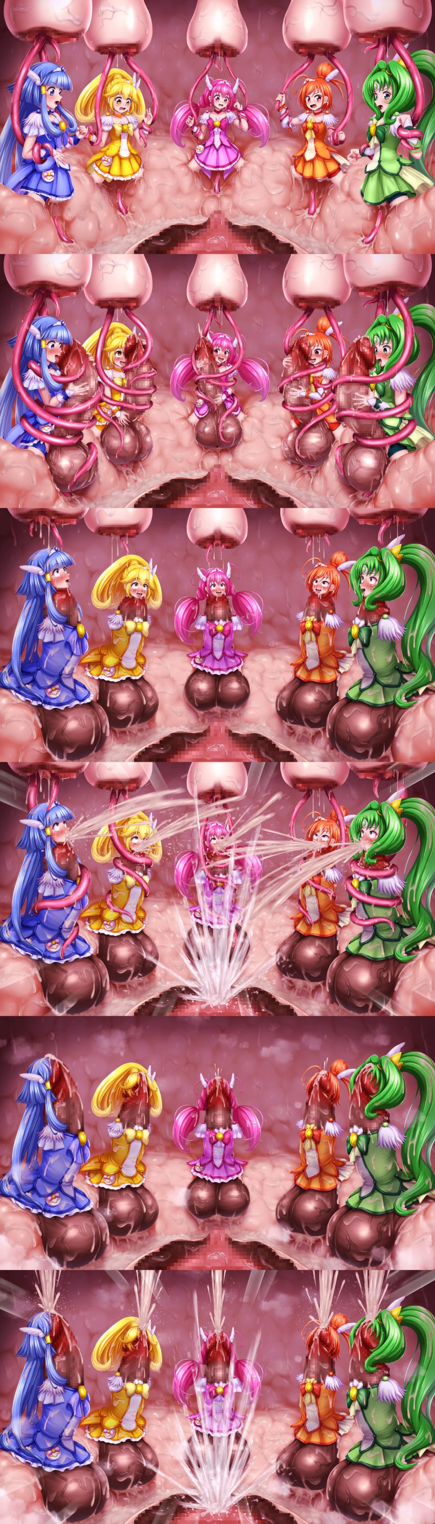 5girls absurd_res after_ejaculation aoki_reika balls body_horror censored character_request cum cure_beauty cure_march cure_peace dark_penis ejaculation fully_clothed futanari handjob hands_on_own_penis handsfree_ejaculation hi_res huge_cock huge_penis hyper_penis intersex masturbation midorikawa_nao monme more_at_source mosaic_censoring multiple_images nightmare_fuel penis_transformation penis_with_head precure pretty_cure projectile_cum pussy pussy_juice smile_precure tentacle tentacle_rape tentacle_sex unusual_genitalia_placement unusual_penis_placement what what_the_fuck yayoi_kise