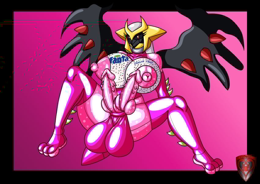 2_penises absurd_res anthro balls beverage big_balls big_breasts bimbo_anthro breasts bubble clothing dragon dragon_fruit fanta food fruit futanari generation_4_pokemon genitals giratina gynomorph hi_res intersex ladyfoxheart latex latex_clothing latex_skinsuit legendary_pokemon multi_genitalia multi_penis mythological_creature mythological_scalie mythology nintendo penile_spines penis plant pokemon pokemon_(species) scalie seed skinsuit soda soda_suit solo tight_clothing transformation