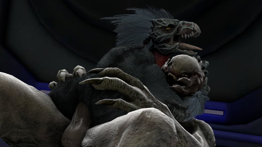 16:9 alien anal anal_sex anthro balls digital_media_(artwork) duo erection genitals halo_(series) hi_res humanoid kig-yar leynadtsio male male/male male_penetrated male_penetrating male_penetrating_male microsoft penetration penile penis sangheili scalie sex skirmisher_(sofg) t'vaoan widescreen xbox_game_studios