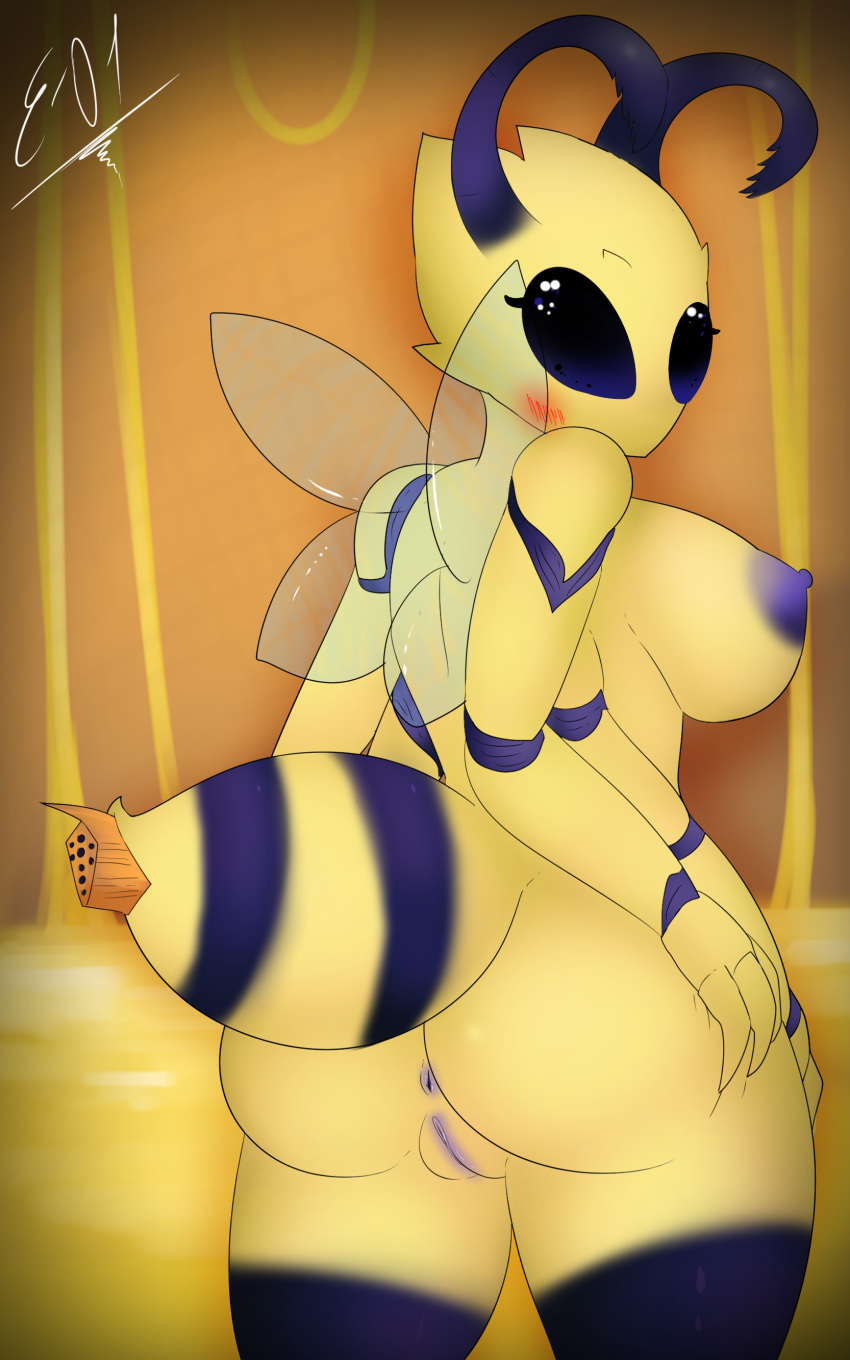 1girls 2019 3_fingers 4_arms antennae anthro anthrofied anus ass bee bee_girl big_ass big_breasts big_butt black_fur blush blushing breasts bubble_ass bubble_butt butt completely_naked completely_naked_female completely_nude completely_nude_female dat_ass e-01 e-01_(artist) earrings erect_nipples fat_ass fat_butt female female_focus female_only fur genitals hand_on_hip huge_ass huge_breasts huge_butt humanoid_genitalia humanoid_hands humanoid_pussy humanoid_vagina insect insect_girl insect_wings looking_at_viewer looking_back massive_ass monster_girl multi_arm multi_limb multicolored_fur nipples no_bra no_panties nude plump_ass presenting presenting_anus presenting_ass presenting_butt presenting_hindquarters presenting_pussy presenting_vagina pussy queen_bee round_ass round_butt solo solo_female solo_focus standing terraria thick_thighs two_tone_fur vagina wide_hips wings yellow_fur