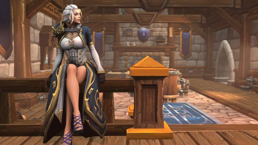 3d alliance_(warcraft) alliance_shield alliance_symbol blizzard_entertainment draenor female female_focus female_only fishnet fishnet_pantyhose fishnet_stockings fishnets heels high_heels human human_mage jaina_proudmoore lunarfall mage_(warcraft) pantyhose shadowmoon_valley source_filmmaker teejay22 warcraft world_of_warcraft