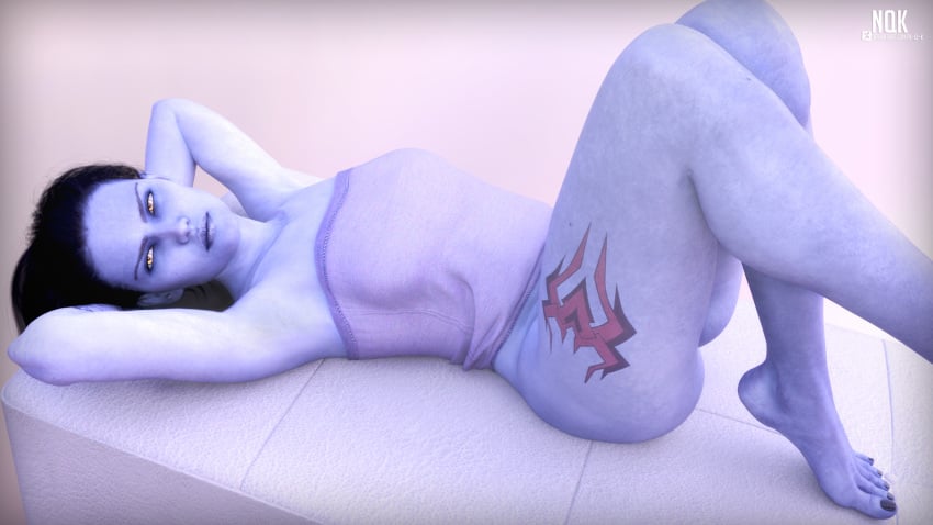 3d armpits blue character chest daz3d eyes feet female genesis8 iray legs lips nails overwatch skin tattoo top widowmaker yellow