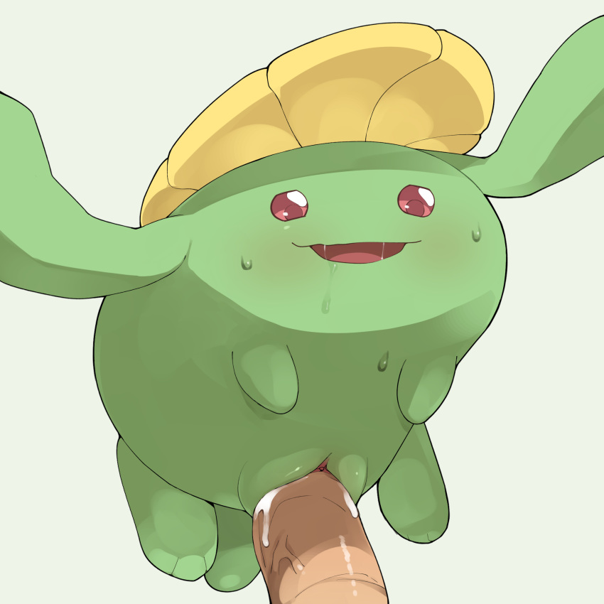 1boy 1girls 3_toes belly blush disembodied_penis duo feet female female_focus feral flat_chest floating flower green_skin half-closed_eyes hi_res human interspecies larger_male male male_pov nintendo no_nipples nude open_mouth penis plant pokémon_(species) pokemon pokemon_gsc pov pussy red_eyes rinrin_(pixiv) saliva sex size_difference skiploom smaller_female smile solo_focus straight sweat tongue vaginal_penetration veins veiny_penis video_games wet white_background