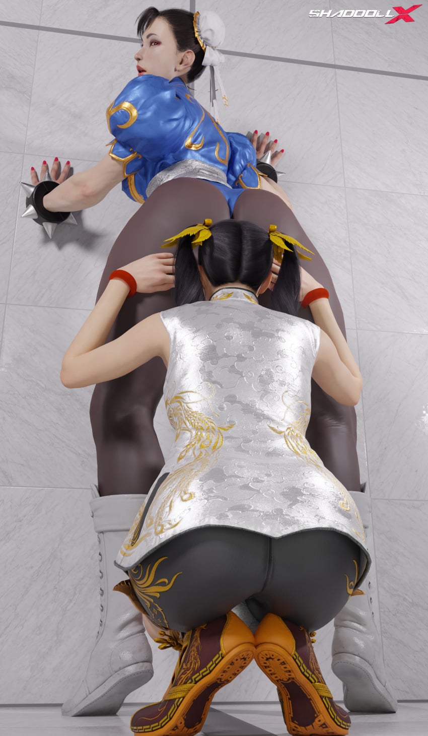 ass ass_up ass_bigger_than_head lesbian implied_oral eating_ass ling_xiaoyu chun-li street_fighter street_fighter_6 tekken tekken_8 3d_(artwork) 3d 3d_model 3d_render hd absurd_res shaddoll_x 2girls