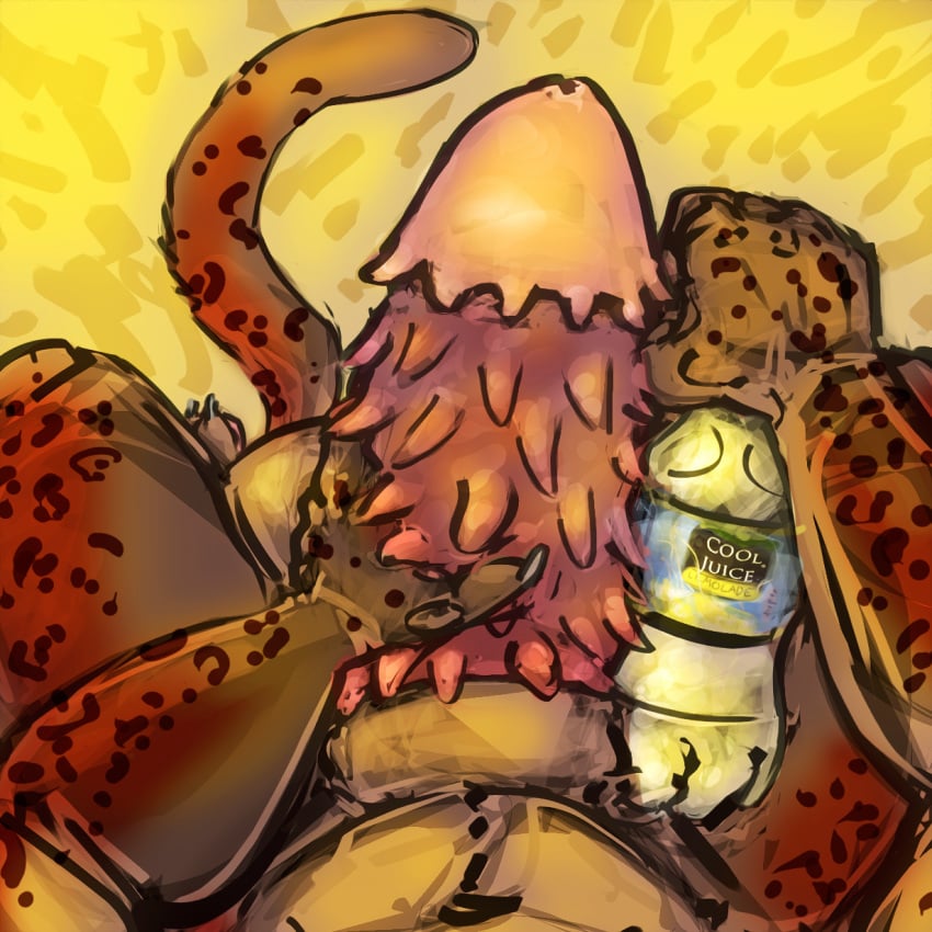 animal_genitalia animal_penis anthro balls beverage big_balls big_penis cool. felid feline genitals hi_res huge_balls huge_cock hyper hyper_balls hyper_genitalia hyper_penis lagomorph lemonade leporid male mammal nude penile_spines penis scott_(redtint) solo