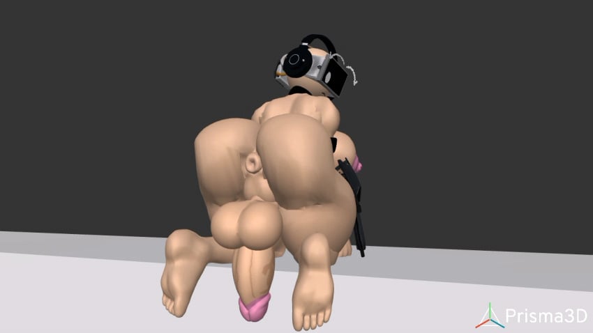 1dickgirl 3d 3d_animation 3d_model 3d_render big_ass big_ass_(futa) big_breasts big_butt cock-tail completely_naked completely_naked_futanari dickgirl futa_focus futa_sans_pussy futanari grey_background light-skinned_futanari light_skin light_skinned looking_at_viewer oc original_character prisma3d prisma3dnsfw thick_thighs yali_(tuis)