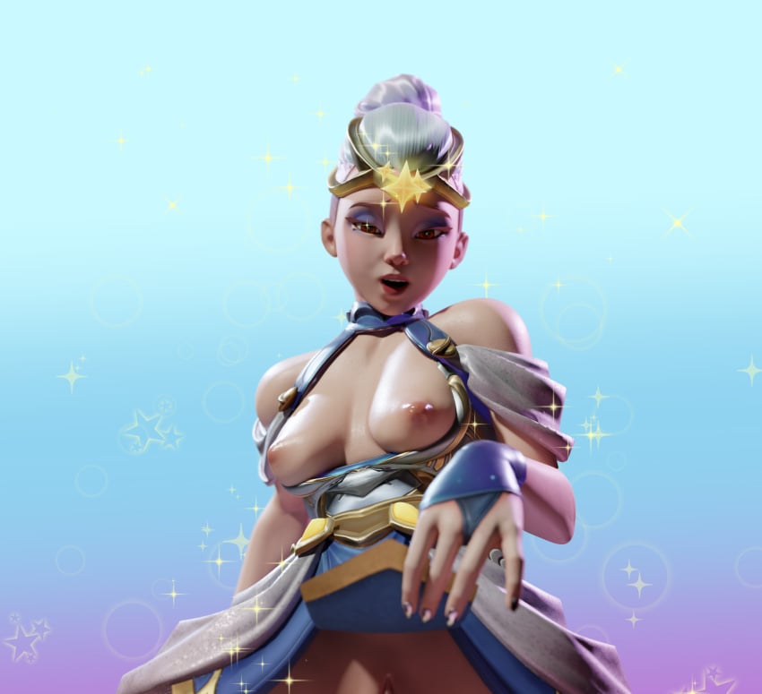 babyjay3d boobs_out bottomless bottomless_female breasts breasts_out celestial_juno female gradient_background implied_sex juno_(overwatch) lifting_clothing lifting_own_clothes lifting_skirt open_clothes out-of-frame_censoring out_of_frame overwatch overwatch_2 overwatch_league showing_pussy solo_female solo_focus starry_sky_print