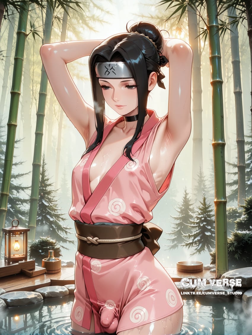 ai_generated ecchi ecchidreams futa_only futanari haku_(naruto) naruto naruto_(classic) naruto_(series) naruto_shippuden newhalf nsfwaifu