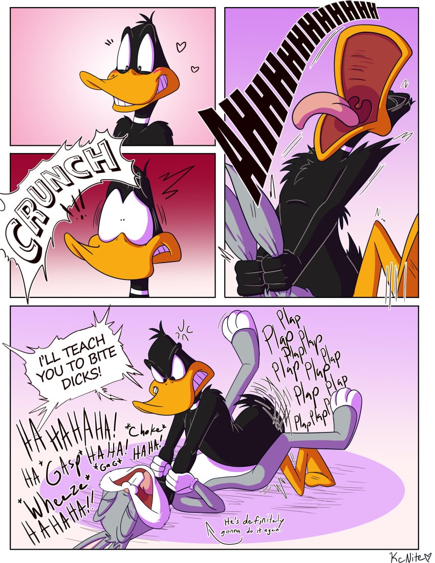 2boys anthro bite bugs_bunny daffy_duck funny furry gay humor kcnite looney_tunes male male/male male_only nsfw oral the_looney_tunes_show yaoi