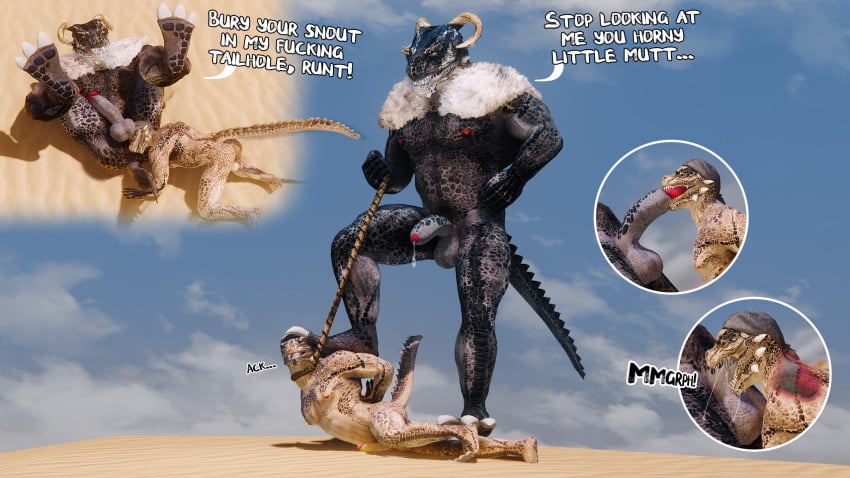 absurd_res anthro argonian bethesda_softworks bondage bound bridle duo erect_while_spanked gag gay hi_res humiliation male mrsmidgen petplay ponyplay reins riding roleplay scalie skyrim submissive the_elder_scrolls video_games