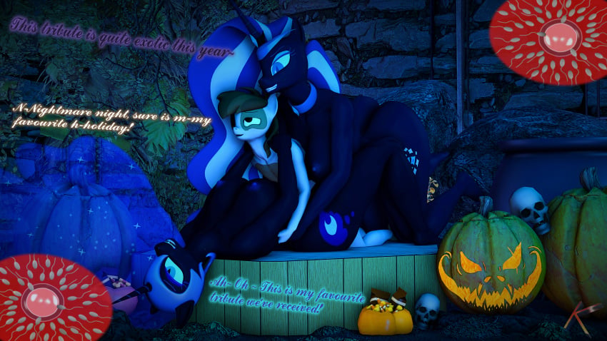 16:9 3d_artwork 4k absurd_res alicorn anthro anthrofied areola armor ass big_breasts big_butt bone breasts candy cauldron cum cutie_mark dessert dialogue digital_media earth_pony english_text equid equine feet female food friendship_is_magic from_front_position fruit halloween hasbro headgear helmet hi_res holidays horn horse humanoid_feet idw_publishing impregnation korizen large_breasts larger_female lying male male/female mammal missionary_position my_little_pony my_little_pony_(idw) nightmare_moon_(mlp) nightmare_rarity nightmare_rarity_(idw) nipples nude on_back on_top ovum pipsqueak_(mlp) plant plantigrade pony princess_luna_(mlp) pumpkin rarity_(mlp) sex size_difference skull smaller_male sperm_cell text widescreen wings