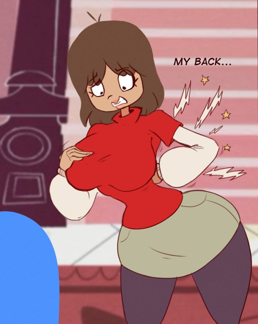 aged_up big_ass big_breasts bloo brown_hair cartoon_network foster's_home_for_imaginary_friends genderswap_(mtf) large_ass large_breasts mac_(fhfif) mature_female milf rule_63 slemka thick_thighs wide_hips