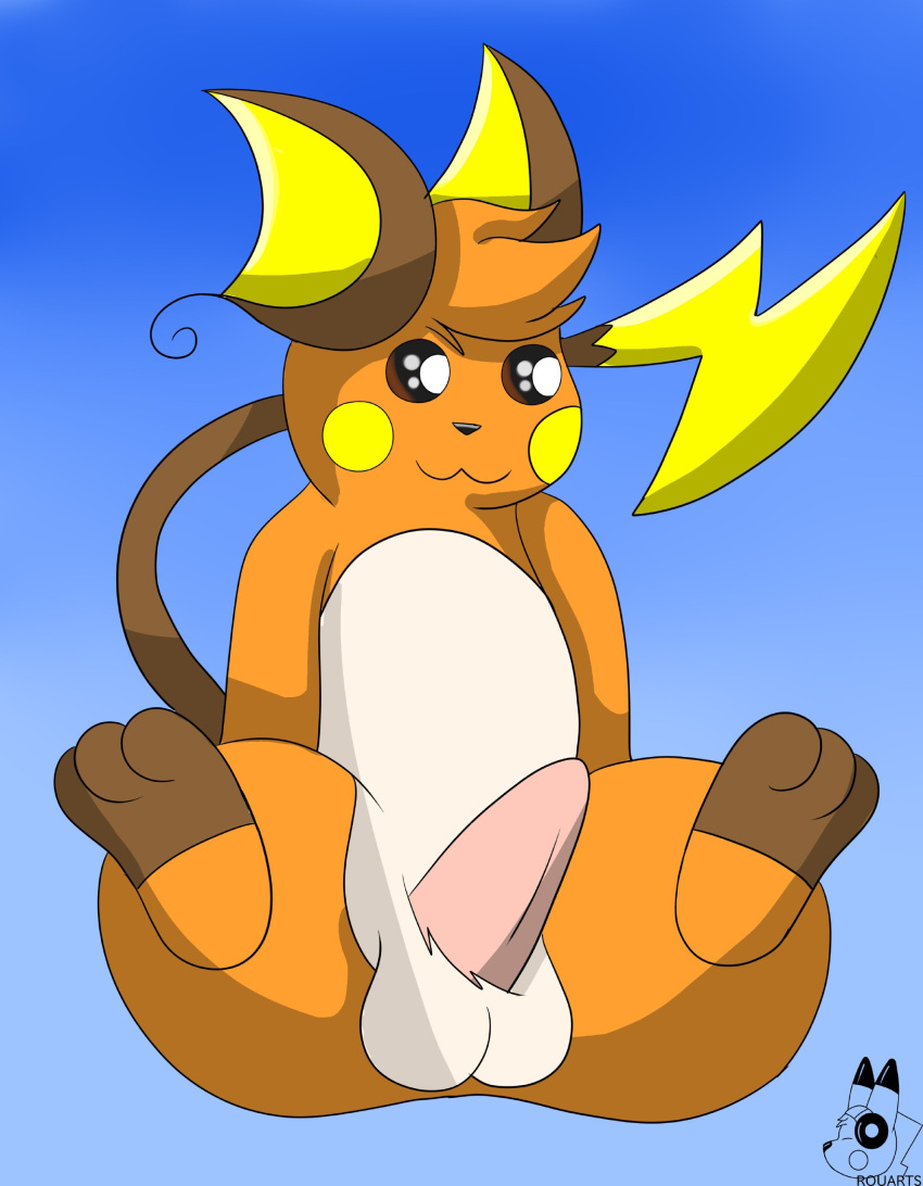 1boy absurd_res chubby feral furry hi_res male male_only nintendo original_character pokémon_(species) pokemon pokemon_(species) pokemon_rgby raichu rouarts solo tagme text video_games watermark