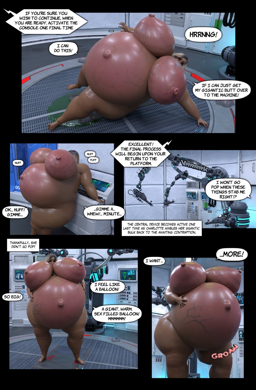 3d ass_expansion belly_expansion blonde_hair breast_expansion breasts_bigger_than_head charlotte_flair comic dialogue inflated_belly inflation nude page_33 running_mascara stretch_marks tagme text veiny_belly veiny_breasts wwe ylandrax