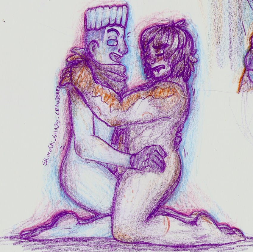 2boys cole_(ninjago) embarrassed gay lego ninjago shimo_shady_cranberry sketch snake_jaguar_(ninjago) sons_of_garmadon_(ninjago) touching_penis traditional_media_(artwork) zane_(ninjago)