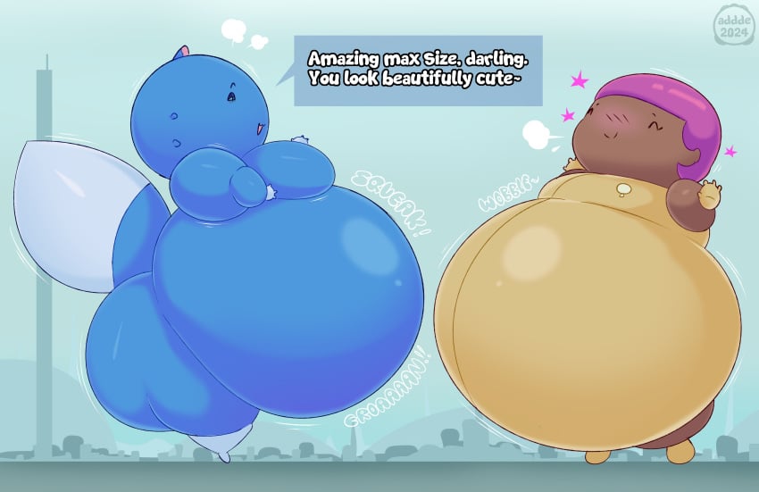 balloon_inflation big_breasts boyo71230387 breasts female head_inflation inflation thick_thighs wide_hips