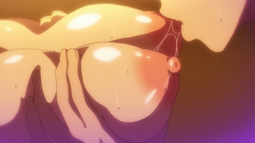 1boy 1girls animated areolae big_breasts bonyuu-chan_wa_dashitai breast_sucking breastfeeding breasts brown_hair bunnywalker duo female looping_animation male nipples sakurazawa_tomomi screencap sucking_nipples t-rex_(animation_studio) tagme