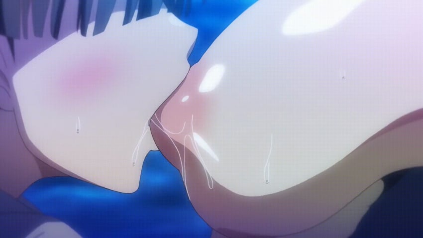 1boy 1girls animated areolae big_breasts bonyuu-chan_wa_dashitai breast_sucking breastfeeding breasts brown_hair bunnywalker duo female looping_animation male nipples sakurazawa_tomomi screencap sucking_nipples t-rex_(animation_studio) tagme