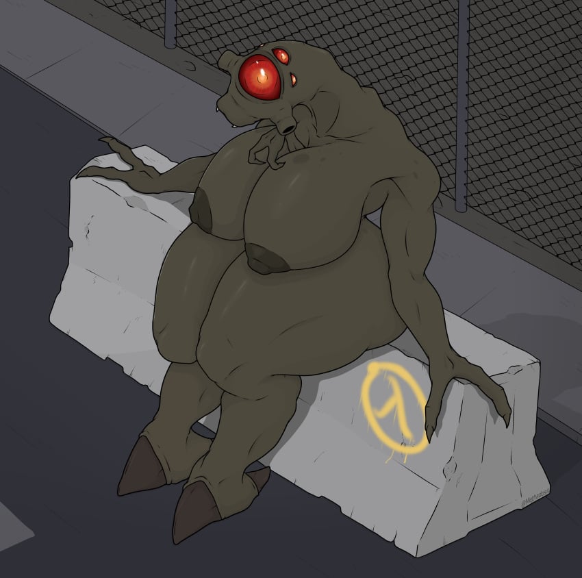 1girls alien alien_girl alien_humanoid areolae big_breasts breasts breasts_bigger_than_head curvaceous curvy curvy_body curvy_female curvy_figure female female_only female_vortigaunt half-life huge_breasts huge_thighs looking_at_viewer methados nipples red_eyes sitting solo solo_female thick_thighs thighs thunder_thighs valve voluptuous voluptuous_female vortigaunt