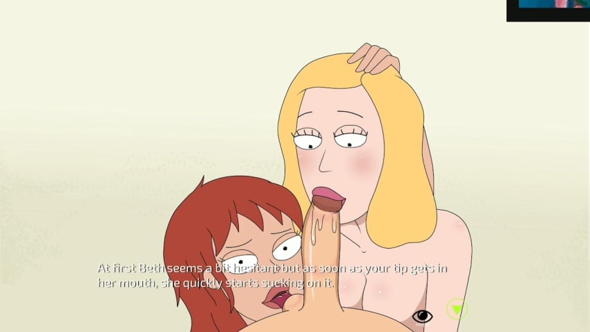 2girls ball_sucking balls balls_licking beth_smith blonde_hair blowjob breasts ferdafs licking_penis morty_smith mother_and_son red_hair red_hair_female rick_and_morty rick_and_morty:_a_way_back_home sucking_balls sucking_testicles