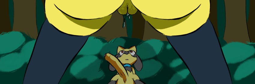 age_difference aroused ass banner becoming_erect big_balls big_butt big_penis canii caught erection forest forest_background half-erect humanoid_genitalia humanoid_penis humanoid_pussy imminent_sex larger_female level_difference long_penis lucario nature nature_background pokemon_(species) pussy riolu shiny_lucario shiny_pokémon shiny_pokemon shiny_riolu size_difference small_but_hung smaller_male thick_thighs vaginal_fluids wet wide_hips