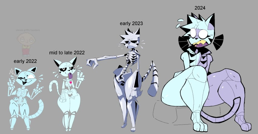 big_ass bubble_butt huge_ass skeleton_cat_(xexeezy) skull_cat_(xexeezy) tagme thick_thighs wide_hips xexeezy