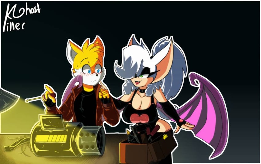 1boy 1boy1girl 1girls age_difference aged_up anthro bat bat_wings big_breasts big_ears blush breasts canid canine cute duo female fox killerghost large_breasts male male/female mammal membrane_(anatomy) membranous_wings miles_prower older_female rouge_the_bat sega sonic_(series) sonic_the_hedgehog_(series) tails tails_the_fox wholesome wings younger_male