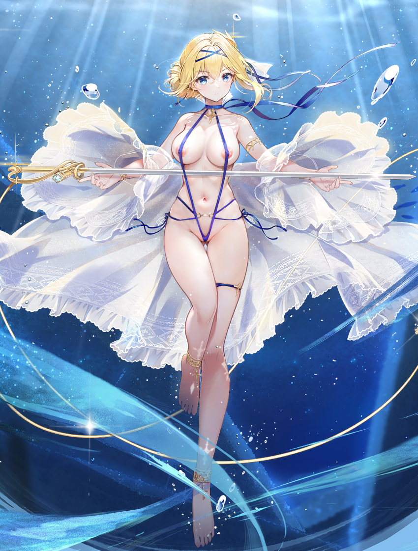 azur_lane highres jeanne jeanne_d'arc_(azur_lane) mofumochii non-web_source nude