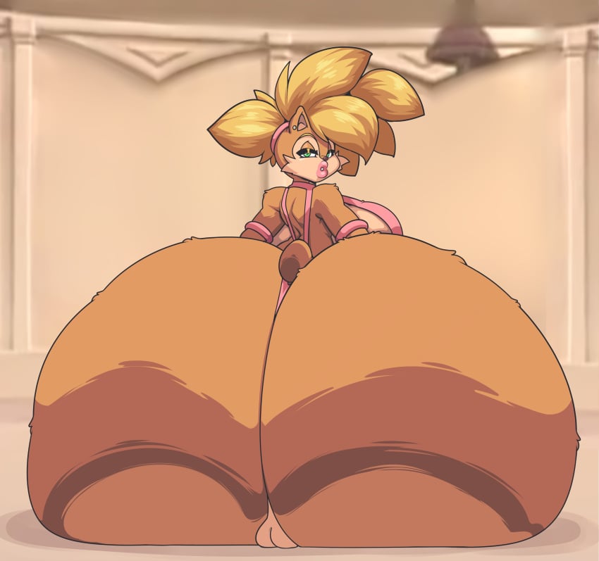 1girls anthro ass ass_bigger_than_body ass_bigger_than_breasts ass_bigger_than_head ass_bigger_than_torso ass_focus big_ass big_butt blonde_hair bubble_butt chipmunk clothed dumptruck_ass dumptruck_butt ear_piercing enormous_ass enormous_butt fat_ass fat_butt female female_focus female_only fur gigantic_ass gigantic_butt green_eyes huge_ass huge_butt hyper hyper_ass hyper_butt large_ass large_butt light_brown_body light_brown_fur lips lipstick looking_back looking_behind massive_ass massive_butt mobian_(species) original_character puckered_lips pussy sitting sonic_(series) sonic_the_hedgehog_(series) tagme tail tied_hair turboranger