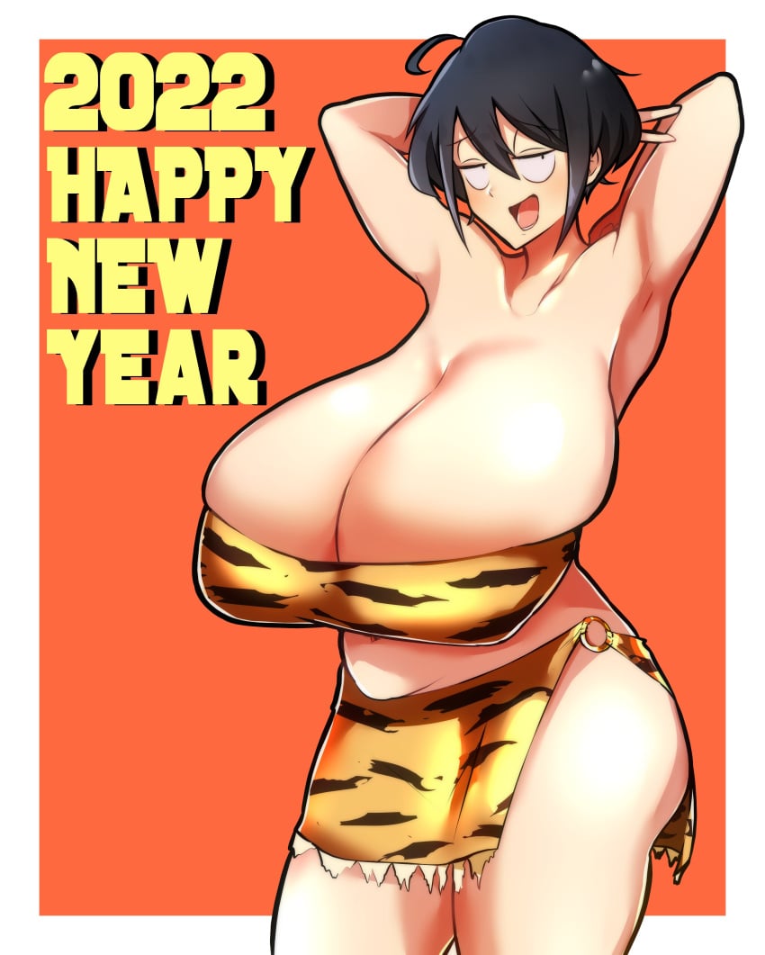 30th_video_rentals absurd_res amazon animal_print armpits arms_behind_back big_breasts black_hair blush bra breasts breasts_bigger_than_head busty cavewoman cleavage color huge_breasts hyper indie_virtual_youtuber kataochi_chuuko kataoti_30 looking_at_viewer massive_breasts mob_face nakako_kataochi plump posing skindentation smile thick tiger_print tiger_print_bikini toes virtual_youtuber voluptuous voluptuous_female vtuber year_of_the_tiger