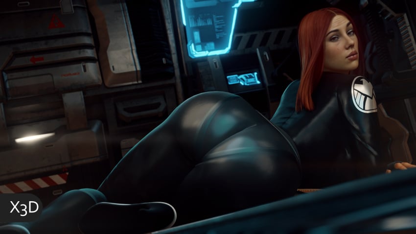 1girls 3d 3d_(artwork) ass ass_focus avengers big_ass big_breasts black_widow_(marvel) blender bodysuit bubble_butt clothed clothed_female dat_ass female female_only high_resolution human human_only latex latex_suit light-skinned_female light_skin looking_at_viewer looking_back makeup marvel marvel_cinematic_universe mole natasha_romanoff pawg red_hair s.h.i.e.l.d. scarlett_johansson solo solo_female solo_focus superheroine thick_ass thick_thighs voluptuous voluptuous_female x3d