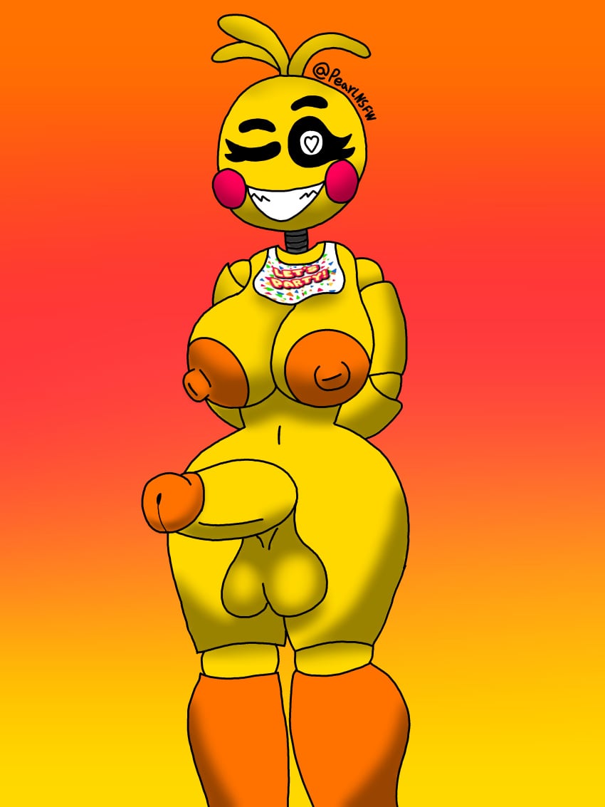 1futa balls big_balls big_breasts big_penis breasts erection five_nights_at_freddy's five_nights_at_freddy's_2 futa_only futanari grinning grinning_at_viewer hands_behind_back humanoid humanoid_penis nipples pearlnsfw penis solo standing toy_chica_(fnaf) toy_chica_(love_taste)