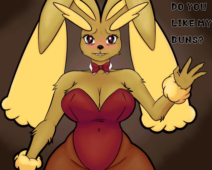 big_breasts big_thighs bunny bunnysuit digital_art furry generation_4_pokemon lopunny nintendo pokémon_(species) pokemon pokemon_(species) pokephilia sfw the_shadowbhor